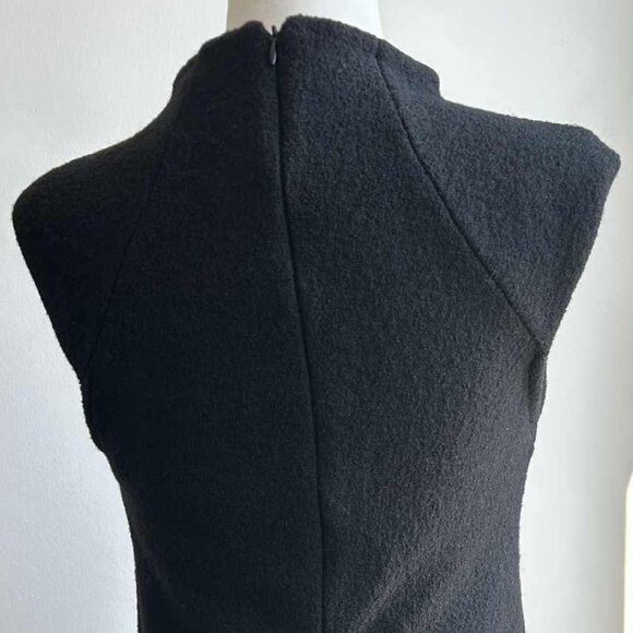 Zara Collection Black Textured Wool Mock-Neck Shift Dress with Pockets – EU L - Picture 5 of 12